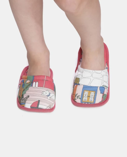 PANTUFA FECHADA FEMININA INFANTIL - 5 A 12 ANOS  