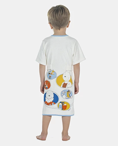 Roupão Masculino Baby Manga Curta Atoalhado