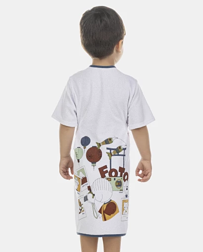 Roupão Masculino Baby Manga Curta Atoalhado