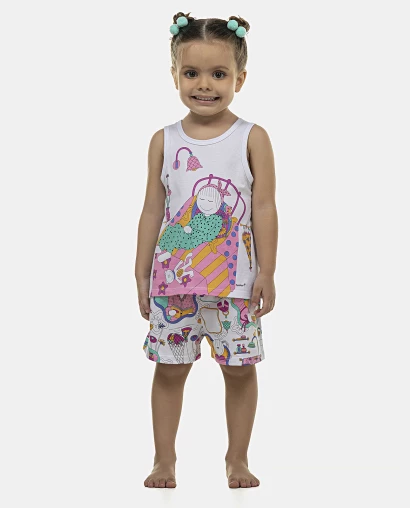 Pijama Feminino Baby Regata e Short