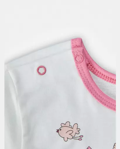 Pijama Feminino Baby Manga Longa e Calça Com Punhos