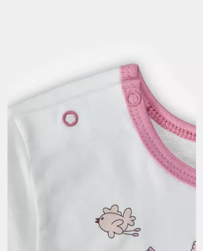 Pijama Feminino Baby Manga Longa e Calça Com Punhos