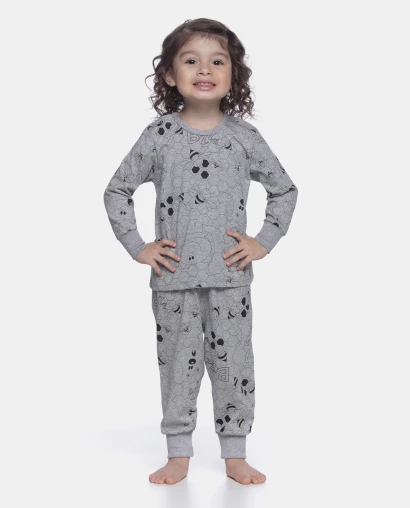 Conjunto Unissex Baby Manga Longa e Calça Com Punho