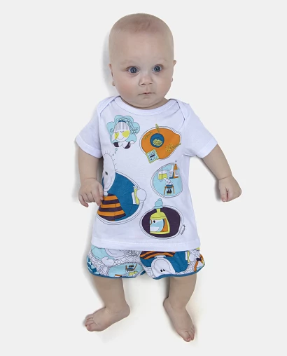 Kit Pagão Masculino Bebe Manga Curta
