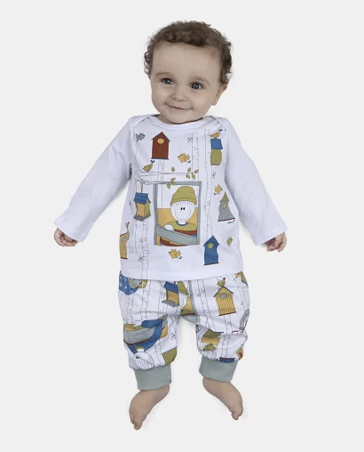 Kit Pagão Masculino Bebe Manga Longa