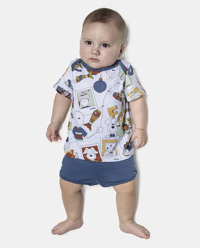 Kit Pagão Masculino Bebê Manga Curta