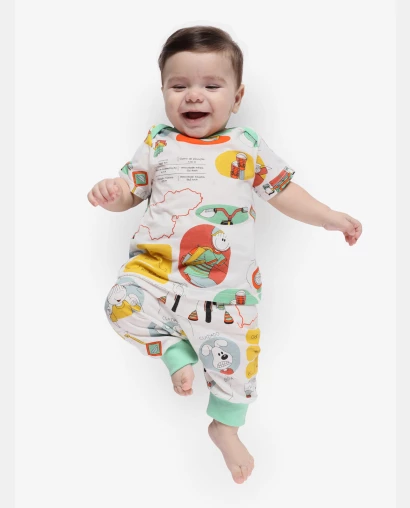 Kit Mijão Longo Bebê Menino Estampado