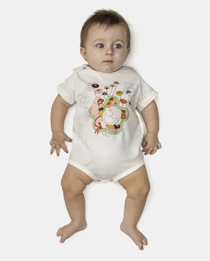 Kit Body Feminino Bebê Manga Curta