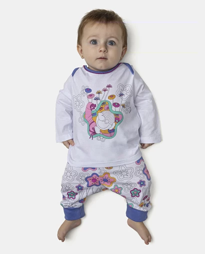 Kit Pagão Feminino Bebê Manga Longa