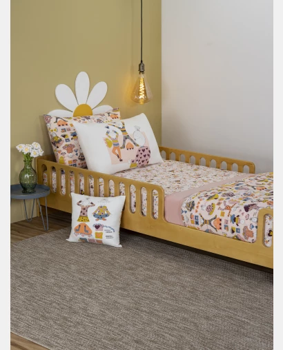 Lençol Elástico com Fronhas Casal Feminino