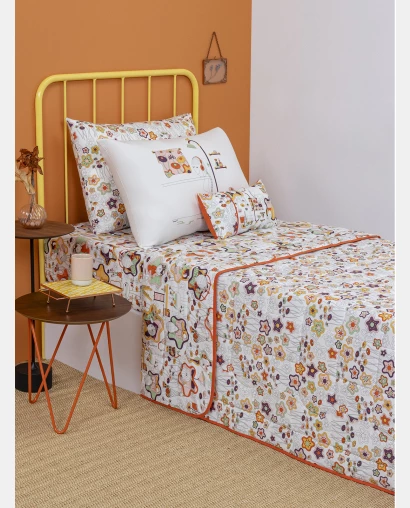 Lençol Elástico com Fronhas Solteiro Feminino