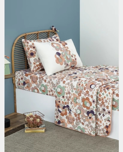Lençol Elástico com Fronhas Berço Feminino