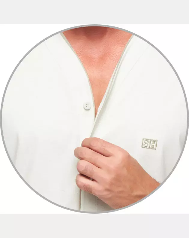 Conjunto Masculino Adulto Manga Curta Decote V e Short