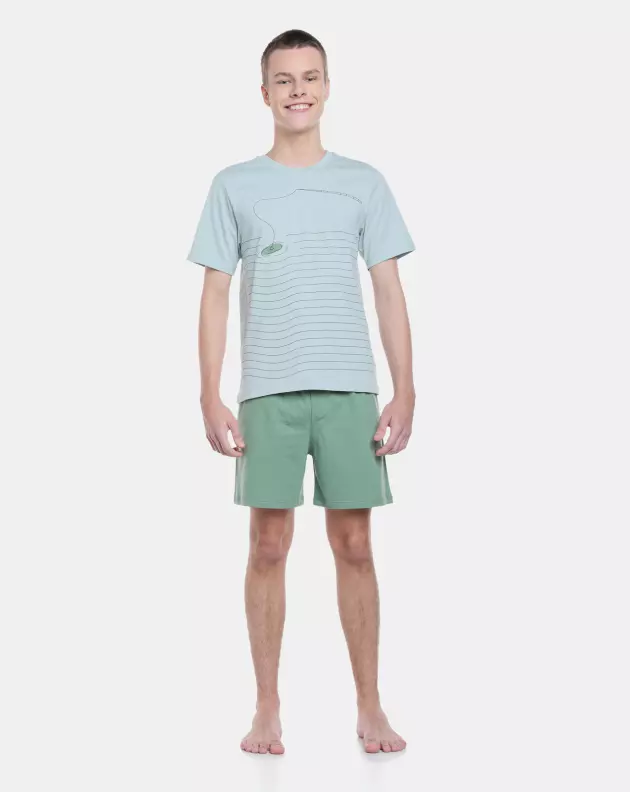 Pijama manga curta e short        