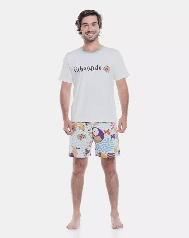 Pijama manga curta e short