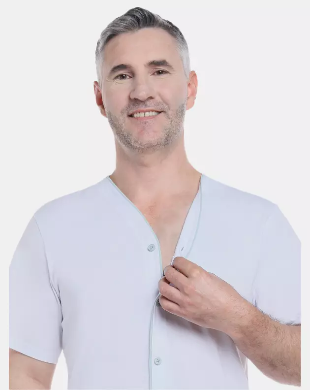 Pijama Masculino Adulto Manga Curta e Short