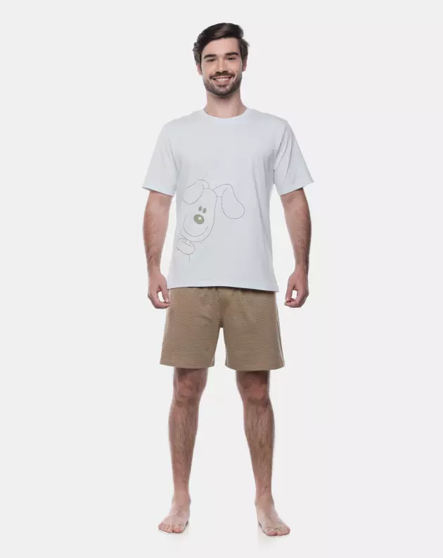 Pijama Manga Curta e Short