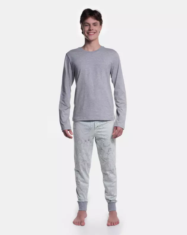 Pijama Manga Longa e Calça