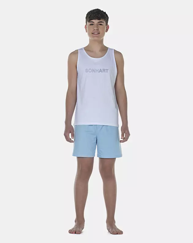 Pijama Masculino Adulto Regata e Short 