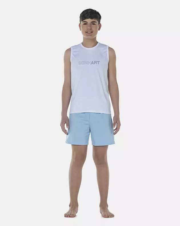 Pijama Masculino Adulto Regata Machão e Short 