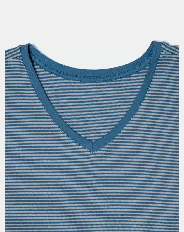 Pijama Masculino Adulto Manga Curta e Short Decote V