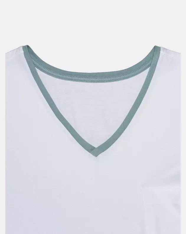 Pijama Masculino Adulto Manga Curta  Decote V e Short