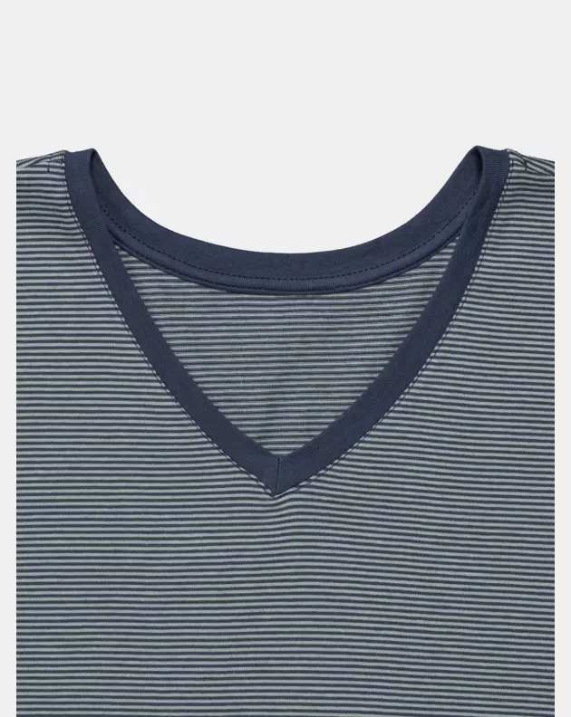 Pijama Masculino Adulto Manga Curta Decote V e Short 