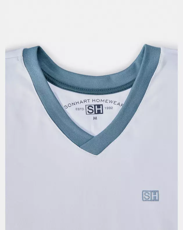 Pijama Masculino Adulto Manga Longa Decote V e Calça Moletinho