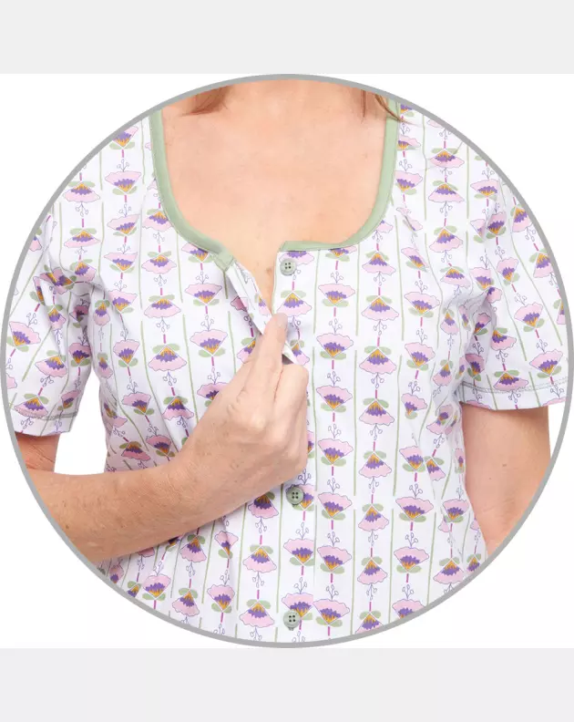 Conjunto Feminino Adulto Manga Curta Aberta e Corsário