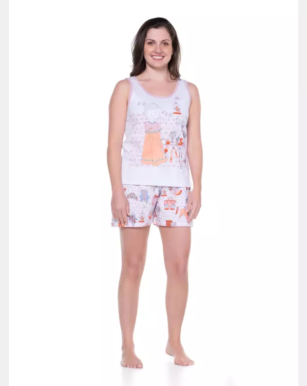 Conjunto Feminino Adulto Alça e Short