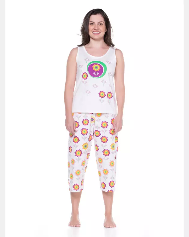 Conjunto Feminino Adulto Regata Decote V e Short
