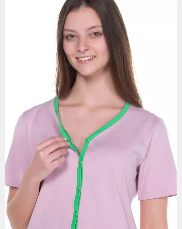 Pijama Feminino Adulto Manga Curta e Corsário