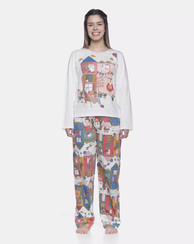 Conjunto Feminino Adulto Manga Longa e Calça