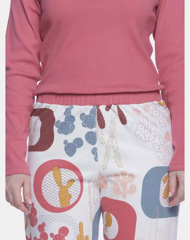 Conjunto Feminino Adulto Manga Longa e Calça Moletinho