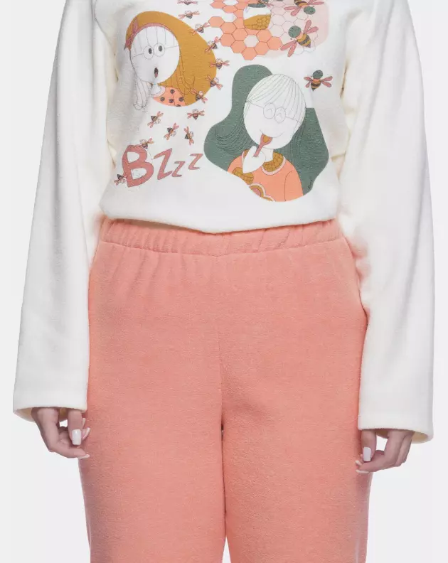 Conjunto Feminino Adulto Manga Longa e Calça Plush