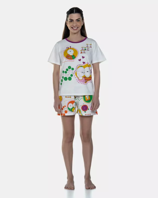 Pijama Manga Curta e Short