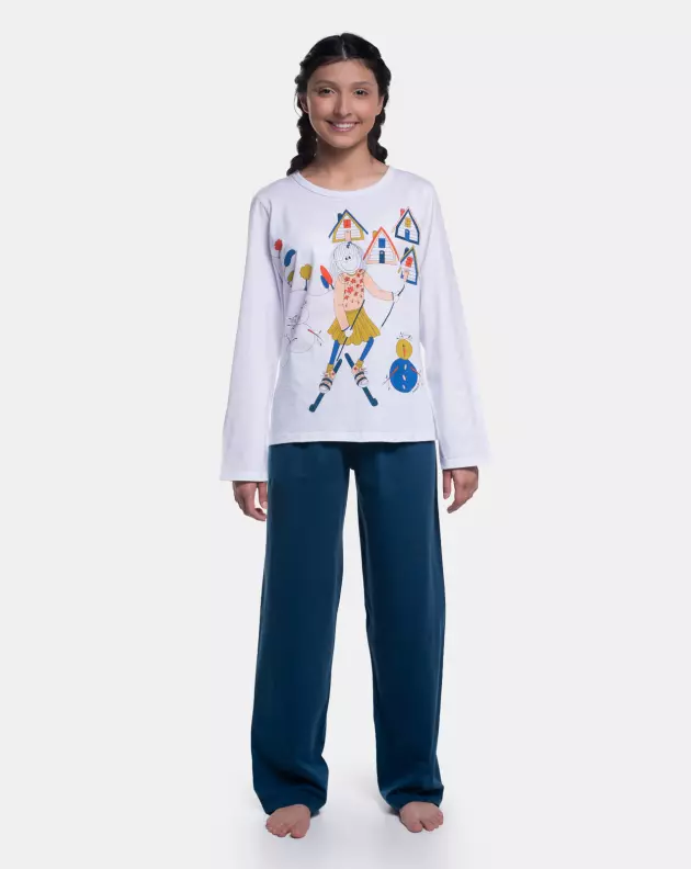 Pijama Manga Longa e Calça