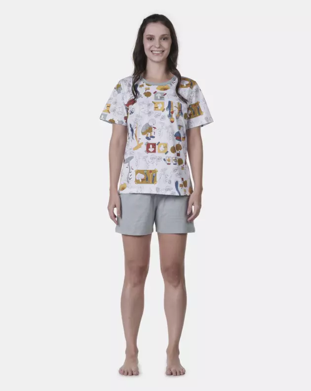 Pijama manga curta e short  