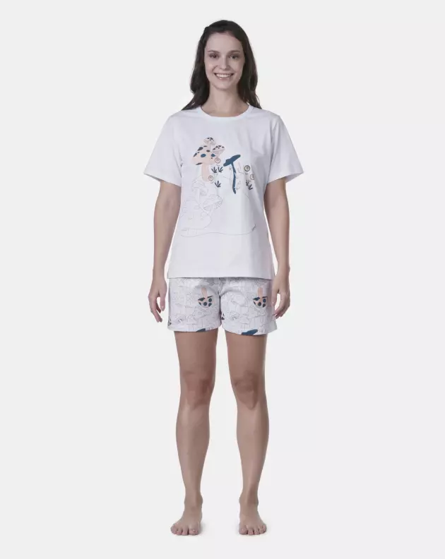 Pijama manga curta e short      