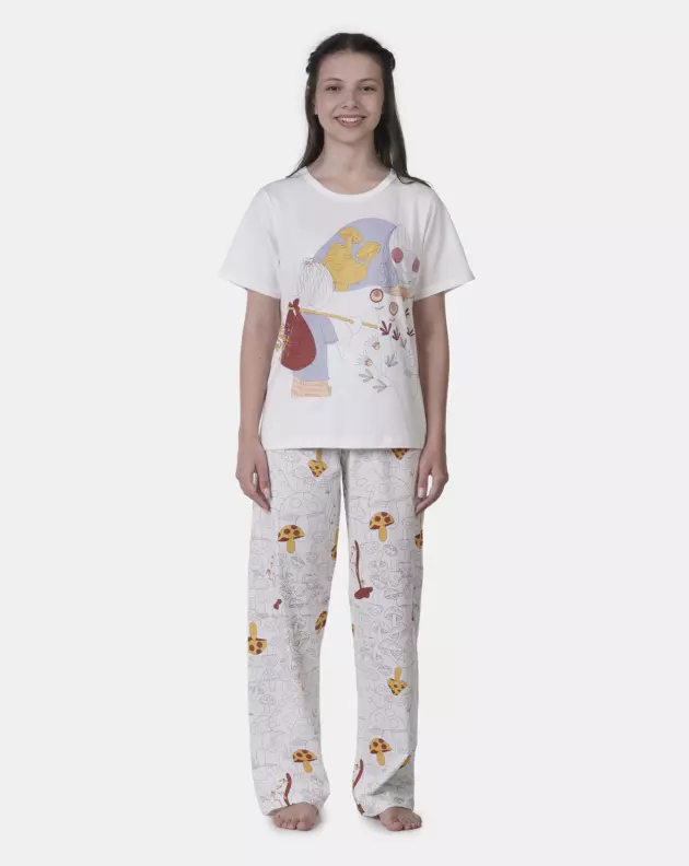 Pijama manga curta e calça