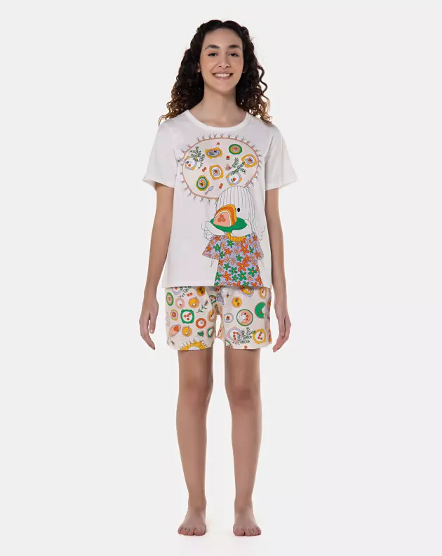 Pijama manga curta e short
