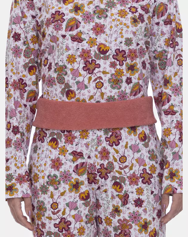 Loja Oficial Sonhart | Pijama Feminino Blusa Manga Longa Floral e Calça Cós Duplo