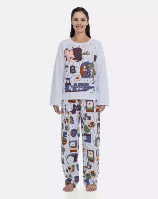 Pijama Feminino Longo Sonhart Estampa Personagens