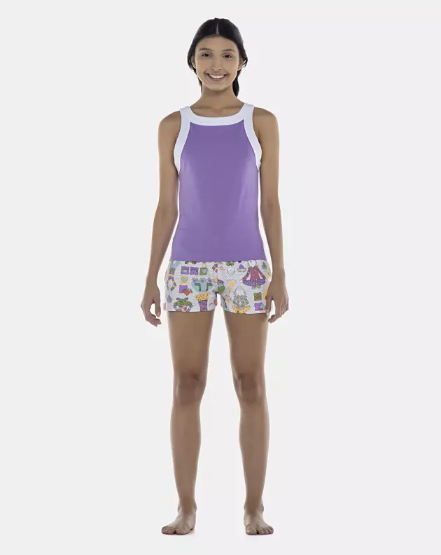 Pijama Feminino Adulto Regata e Short