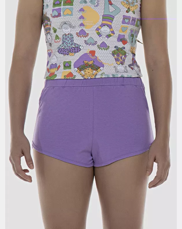 Pijama Feminino Adulto Regata e Short Cotton