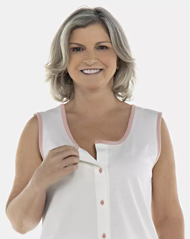Pijama Feminino Adulto Regata Aberta e Bermuda