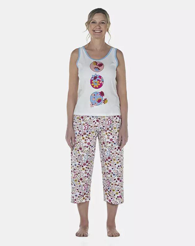 Pijama Feminino Adulto Regata e Corsário