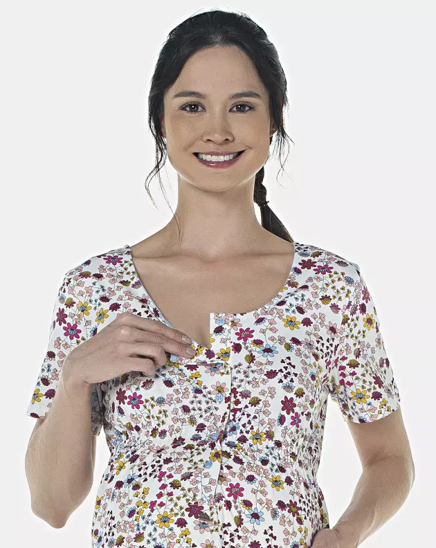 Pijama Feminino Gestante Manga Curta e Short