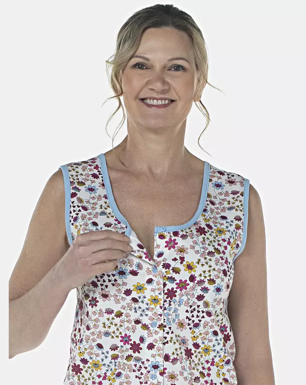Pijama Feminino Adulto Regata Aberta e Bermuda