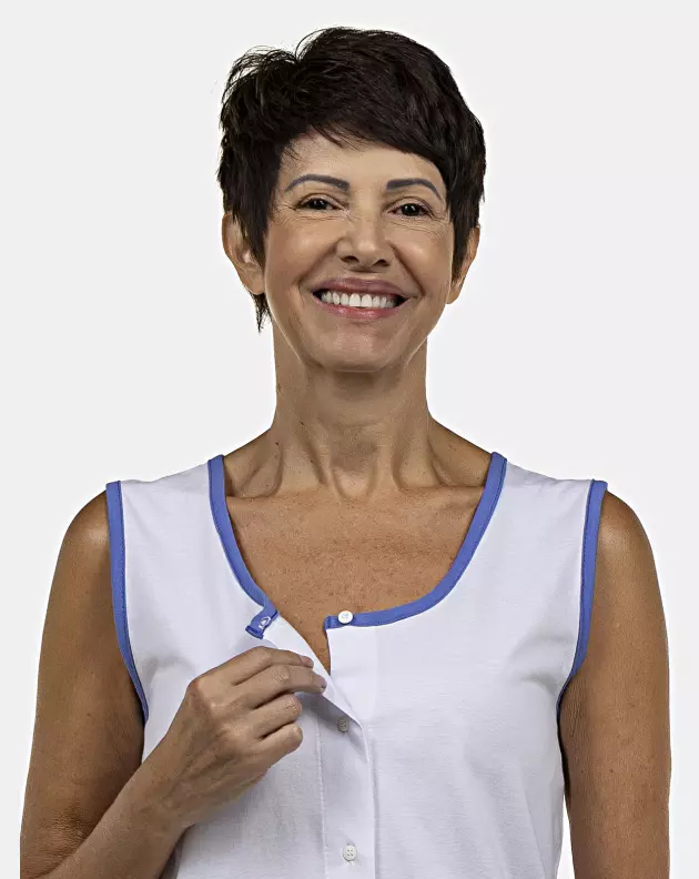 Pijama Feminino Adulto Regata Aberta e Bermuda